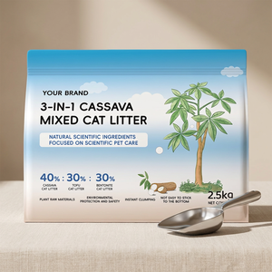 Premium Maniok-Katzenstreu Lebensmittelqualität Ungiftig Spülbar Biologisch Abbaubar Umweltfreundlich Staubarm Schnell Klumpend 99% Staubfrei - Product Image 1