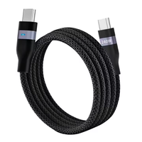 OEM hızlı şarj PD 240W 65W tip c tipi c LED hızlı naylon örgülü veri kablosu 5A usb-c şarj aleti kablosu Samsung için