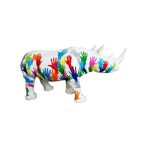 Figurine géante personnalisée de cheval géométrique en fibre de verre, résistante aux intempéries, sculpture de cheval colorée de style dessin animé pour <span class=keywords><strong>galerie</strong></span> d'art créative - Product Image 4