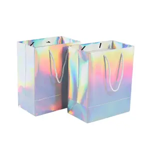 Sacs de mode Arc-En-Ciel coloré relié cadeau holographique laser sac