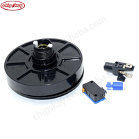 # CKX9057 bleu 100mm plat rond 12V illuminé LED bouton poussoir d'arcade avec micro-interrupteur pour bricolage jeux armoires distributeur automatique