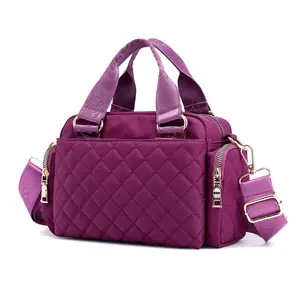 Модная стеганая нейлоновая сумка для женщин, Дамские кошельки через плечо для девушек, маленькие многофункциональные дамские сумочки, женская сумка для телефона