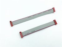 Câble plat gris de 1,27 mm UL 2651, câble coloré compatible avec prise IDC de 2,54 mm, prise IDC rouge et connecteur DIP