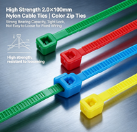 Kabelbinder Kendinden Kilitlemeli Naylon 66 Kablo Bağları 2.5x 100mm 200mm 300mm 400mm 500mm Çok Amaçlı Renkli Paket