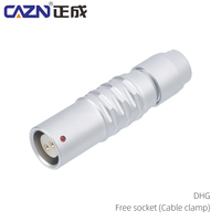 Connecteur de remplacement CAZN série B Push Pull 0B DIN mâle, 60V 15A IP50, boîtier chromé noir/perle, contacts en cuivre