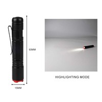 SEEYOO SY-PFL012 Lampe torche portable en alliage d'aluminium EDC, mini lampe stylo LED à piles AA, étanche IP44, intensité réglable, haute luminosité