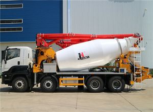 Camion malaxeur à béton multifonctionnel intégré JIUHE 30m, machine à bétonnière, camion pompe à béton - Product Image 3