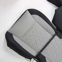 Ensemble complet de housses de siège de voiture en cuir Napa PU et fibre de carbone imperméables, design original, pour Dodge Ram 1500 2005-2025 (5-6 places)