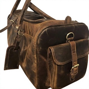 Ready Stock B.S International Indian-Made Luxury Genuine Leather Duffle Bag Zipper Closure Large Capacity Eco-Friendly Clothes - Product Image 5