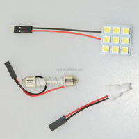 Pièces de véhicule, haute qualité, 12V LED 5050 9SMD 9 LED, lumière de dôme blanche, adaptateur T10 Festoon, lampe intérieure de voiture idéale pour la lecture