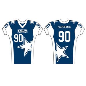 Camisetas de Fútbol Americano Personalizadas Más Vendidas, Cortas, 100% Poliéster, Protección UV, Diseño Personalizado para tu Equipo o Club, Venta al por Mayor - Product Image 4