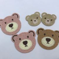 Patch brodé thermocollant Ours de dessin animé pour vêtements d'enfants, bébés et décoration de chapeaux