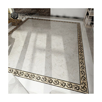 Carreaux de bordure d'entrepôt 150x800mm en microcristallin pour salon et chambre à coucher, mosaïque, fil de terre, bordure dorée