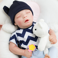 Poupée réaliste de bébé nouveau-né de haute qualité, 18 pouces, 45 cm, corps entier en vinyle, jouet doux pour filles