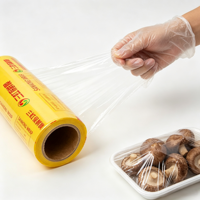 Film alimentaire PVC étirable de qualité alimentaire en rouleau jumbo pour la conservation des aliments frais et l'emballage en supermarché