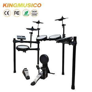 KINGMUSICO PDM-200E Batteria Elettronica Mesh con Doppio Trigger, Set di Percussioni Digitali con Pedale Indipendente per Principianti e Pratica sul Palco - Product Image 2