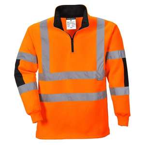 PORTWEST - B308ORRXL Xenon Rugby chemise orange-EAN 5036108250110 HI-VIS WORKWEAR - Product Image 1