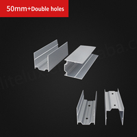 Bande LED néon en aluminium aéronautique 6063 T5, 1515, avec clips de fixation flexibles, clips à fente en aluminium, traitement par perçage