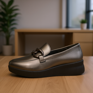 Mocassini Metallici da Donna con Suola a Piattaforma per Ufficio - Product Image 3