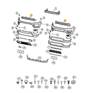 Viga de Refuerzo de Parachoques de Plástico 68243829AA para Jeep Compass 2017-2021, Pieza de Repuesto Delantera - Product Image 4