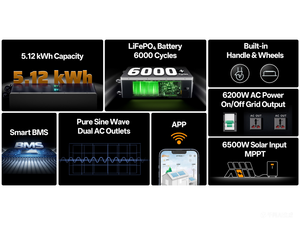 with off Grid Hybrid All-in-one 6000+ Times Cycles 5Kwh Capacity <b>Solar</b> Energy Storage System Home Power <b>Generators</b> - Product Image 1