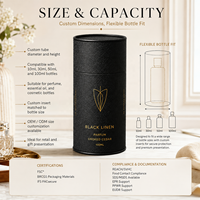 Emballage en tube de papier rigide sur mesure, boîte cylindrique en carton de luxe, boîte ronde pour parfum, bougie, cosmétique, cadeau, OEM