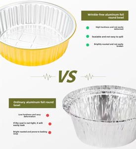 Usine directe de haute qualité 960ml boîtes à lunch jetables en aluminium 6 pouces bols ronds en plastique PET au meilleur prix - Product Image 4