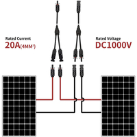 Produsen grosir 2-in-1 y-type Solar Harness kabel untuk koneksi Panel surya