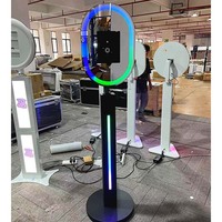 高品质数码单反相机新款 iPad 照相亭，带液晶触摸屏机器人旋转功能 9.7 11 3 件套和打印机组合复古版