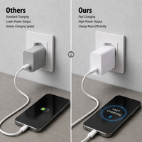 Adaptateur USB de charge super rapide 90W avec câble Type C 6A, chargeur de téléphone, alimentation rapide, chargeur mural pour téléphone portable