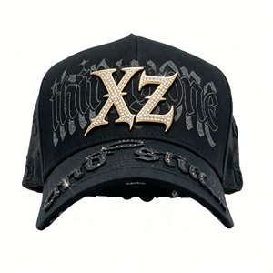 Wholesale Puerto Rico Straw Hat El Mago 5 Panel 100% Cotton <strong>Black</strong> Personalized Baseball <strong>Caps</strong> <strong>NY</strong> STARS Cristales Rico Hat - Product Image 4
