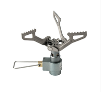 Réchaud de camping miniature d'extérieur, allumage électrique pliable, barbecue portable, acier durable, carburant au butane