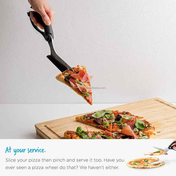 Manual Multi-function Pizza Scissors Party Stainless Steel Pizza Cutter Slicer Articles for Kitchen and Restaurant