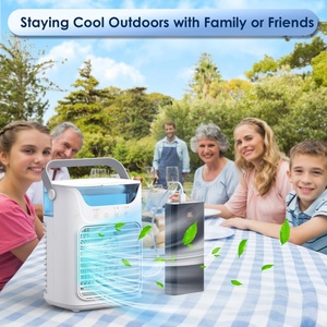 Ventilateur humidificateur portable <span class=keywords><strong>2</strong></span> en 1 3 vitesses de vent <span class=keywords><strong>Mini</strong></span> ventilateur de climatisation avec brume froide Minuterie <span class=keywords><strong>2</strong></span>/4/6H 7 lumières de couleur - Product Image 2