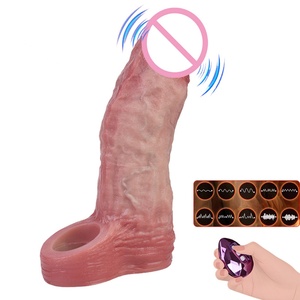 Extensor de Pene OS-ADLV5070 con 10 Modos de Vibración, Funda para el Pene, Retrasa la Eyaculación, Juguete Sexual para Hombres, Funda de Silicona para el Pene - Product Image 1