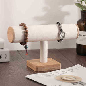Expositor de Joyería de Bambú de Doble Capa en Forma de Arco <span class=keywords><strong>para</strong></span> Pulseras, Collares, Cintas <span class=keywords><strong>para</strong></span> el Cabello, Anillos <span class=keywords><strong>para</strong></span> el Cabello y Relojes, Modelo ZS3321, Venta al Por Mayor - Product Image 6