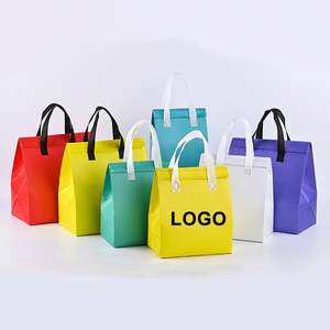 Sac isotherme de grande taille en tissu non tissé, motif lettres, imperméable, capacité de 15 à 30 L, pour les courses, la restauration, les voyages - Product Image 3