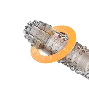 <b>Vibrating</b> 3D large-particle crystal wolf tooth sleeve invisible anti-slip penis sleeve anti-allergy anti-ejaculation couple's - Product Image 2