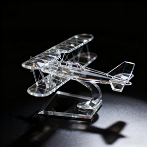 Nórdico creativo hogar transparente cristal avión decoración ornamento moderno Simple modelo habitación <span class=keywords><strong>vino</strong></span> gabinete Decoración - Product Image 3