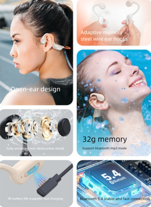 Meilleures ventes d'usine, écouteurs de natation étanches IPX8, écouteurs sans fil <span class=keywords><strong>Bluetooth</strong></span>, <span class=keywords><strong>casque</strong></span> <span class=keywords><strong>à</strong></span> conduction osseuse pour le sport - Product Image 6