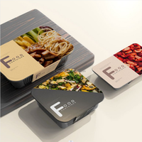 Manchon d'emballage en papier Papier kraft personnalisé Écologique Imprimé Repas Déjeuner Conteneur de nourriture Boîtes Manchon