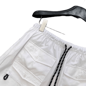 Mini-jupe cargo pour femme avec cordon de serrage élastique, poches, style décontracté streetwear, jupe-short - Product Image 3