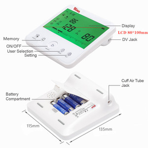 Misuratore di Pressione Sanguigna Digitale da Braccio con Display HD, Retroilluminazione e Lettura Vocale, <span class=keywords><strong>Monitor</strong></span> Elettronico per Pressione Arteriosa - Product Image 6