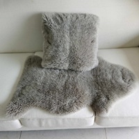 100% tapis de fourrure en peau de mouton véritable Eco-TAN haut de gamme confortable Style campagnard fourrure Shaggy tapis légèrement bouclé peau de mouton tapis rembourrage