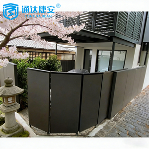 Cancello Elettrico Scorrevole Curvo in Alluminio per Vialetto, con Telecomando e Induzione Automatica, Impermeabile, per Villa e Cortile - Product Image 2