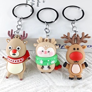 Christmas <strong>Key</strong> Chain Rubber <strong>Santa</strong> Claus Snowman Tree Deer KeyChain Xmas Themed Cartoon <strong>Key</strong> Rings <strong>Key</strong> Holders for Bag Purse - Product Image 3