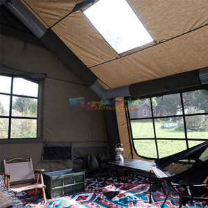 เต็นท์เป่าลมขนาดใหญ่สีดำสีเขียวสำหรับหนึ่งห้องนอนและหนึ่งห้องนั่งเล่นเต็นท์แคมป์ปิ้งขยายสำหรับงานปาร์ตี้ - Product Image 4