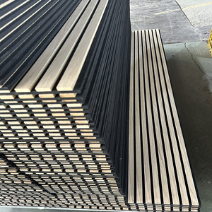 แผ่นฝ้าเพดานอะคูสติก KASARO ขนาด 2400*600 มม. เป็นมิตรกับสิ่งแวดล้อม แผ่นผนังไม้กันเสียงแบบ Slat MDF แผ่นผนังอะคูสติก 3 มิติ - Product Image 3