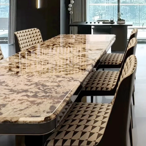 Table en marbre poli écologique effet <span class=keywords><strong>montagne</strong></span> enneigée pour la décoration moderne des bâtiments - Product Image 2