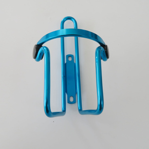 Bande d'aluminium d'oxydation bleue personnalisée en usine Support de bouteille d'eau de flexion Cage Rack vélo de route - Product Image 2